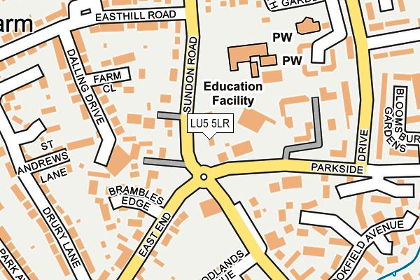 LU5 5LR map - OS OpenMap – Local (Ordnance Survey)