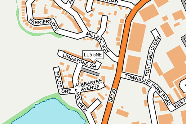 LU5 5NE map - OS OpenMap – Local (Ordnance Survey)