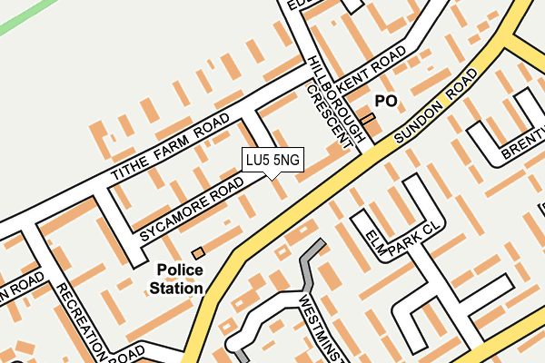 LU5 5NG map - OS OpenMap – Local (Ordnance Survey)