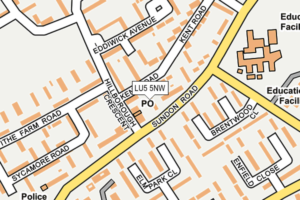 LU5 5NW map - OS OpenMap – Local (Ordnance Survey)