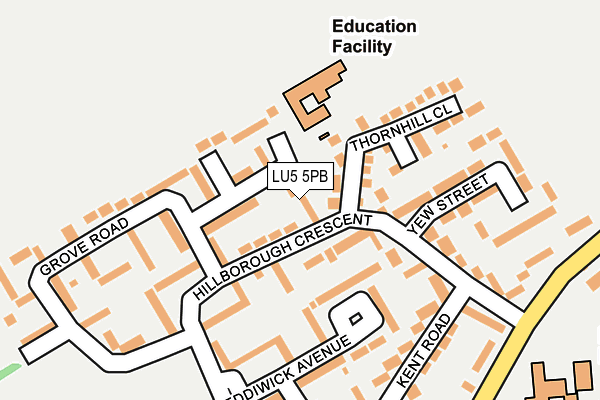 LU5 5PB map - OS OpenMap – Local (Ordnance Survey)