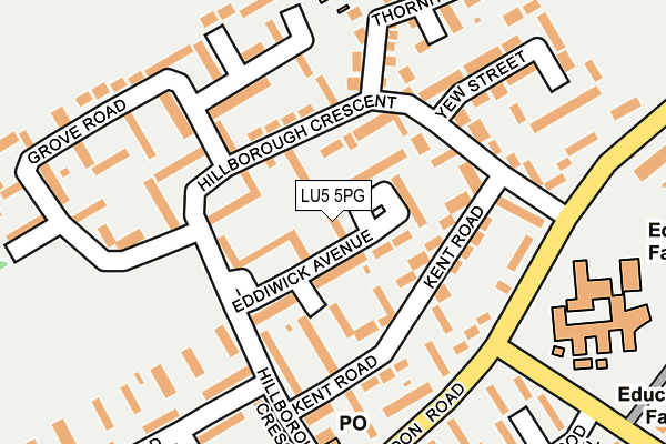 LU5 5PG map - OS OpenMap – Local (Ordnance Survey)
