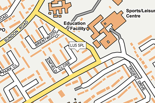 LU5 5PL map - OS OpenMap – Local (Ordnance Survey)