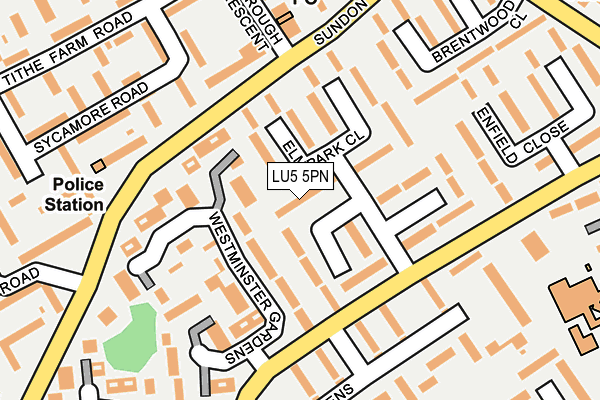 LU5 5PN map - OS OpenMap – Local (Ordnance Survey)