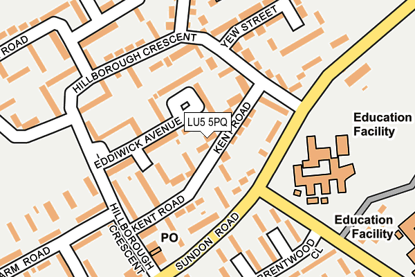 LU5 5PQ map - OS OpenMap – Local (Ordnance Survey)