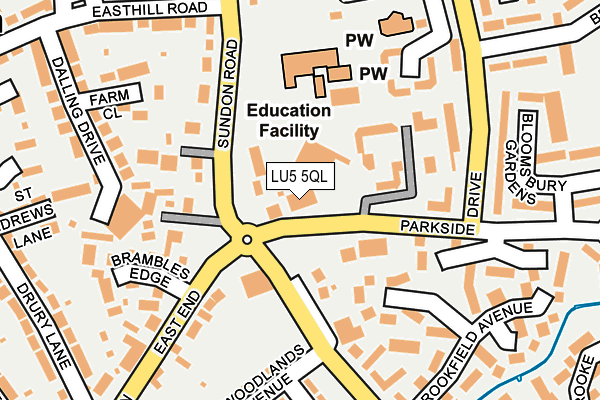 LU5 5QL map - OS OpenMap – Local (Ordnance Survey)