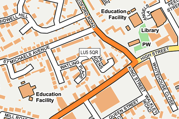 LU5 5QR map - OS OpenMap – Local (Ordnance Survey)