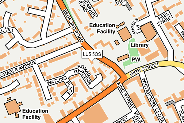 LU5 5QS map - OS OpenMap – Local (Ordnance Survey)