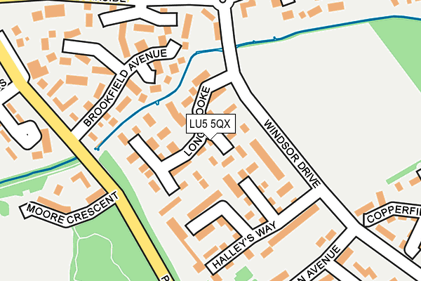 LU5 5QX map - OS OpenMap – Local (Ordnance Survey)