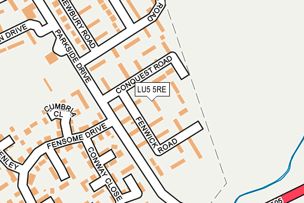 LU5 5RE map - OS OpenMap – Local (Ordnance Survey)