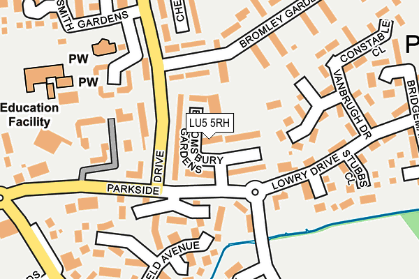 LU5 5RH map - OS OpenMap – Local (Ordnance Survey)