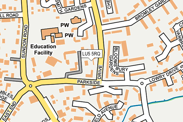 LU5 5RQ map - OS OpenMap – Local (Ordnance Survey)
