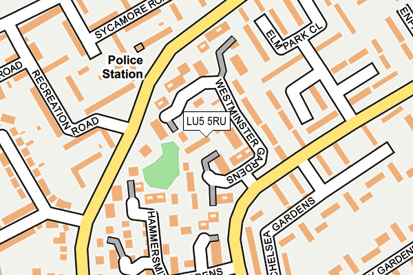 LU5 5RU map - OS OpenMap – Local (Ordnance Survey)