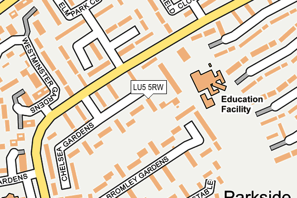 LU5 5RW map - OS OpenMap – Local (Ordnance Survey)