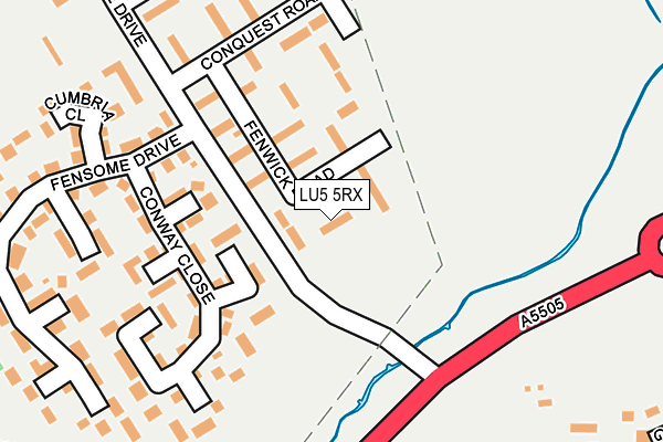 LU5 5RX map - OS OpenMap – Local (Ordnance Survey)