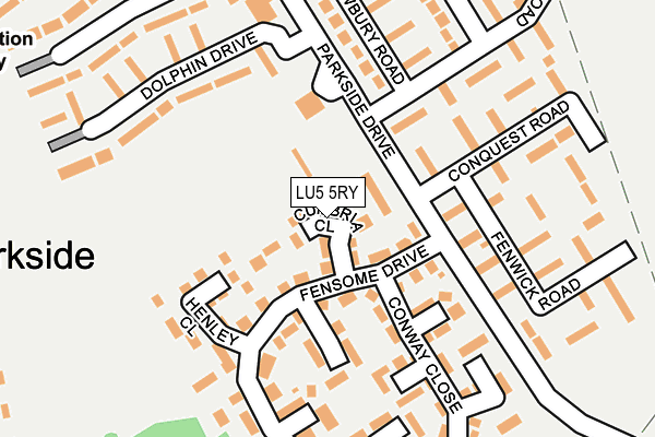 LU5 5RY map - OS OpenMap – Local (Ordnance Survey)
