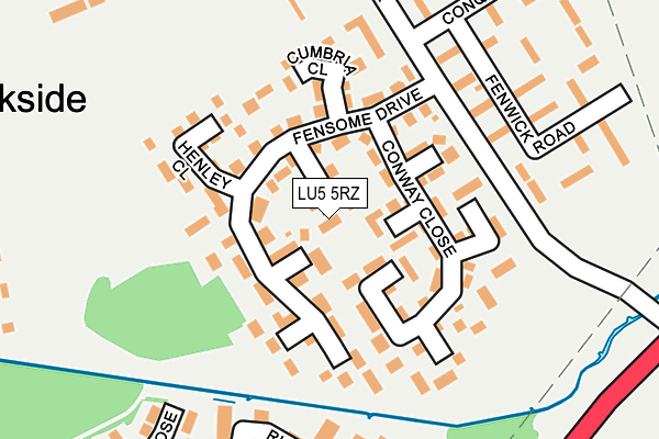 LU5 5RZ map - OS OpenMap – Local (Ordnance Survey)