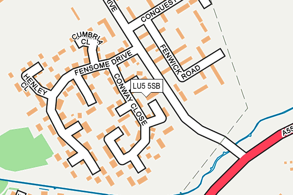 LU5 5SB map - OS OpenMap – Local (Ordnance Survey)