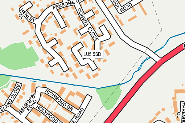 LU5 5SD map - OS OpenMap – Local (Ordnance Survey)