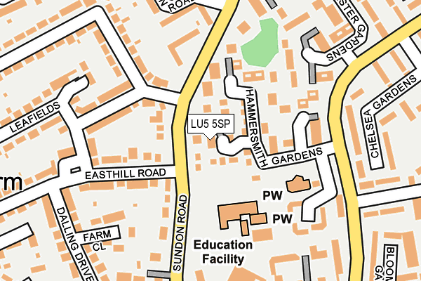 LU5 5SP map - OS OpenMap – Local (Ordnance Survey)