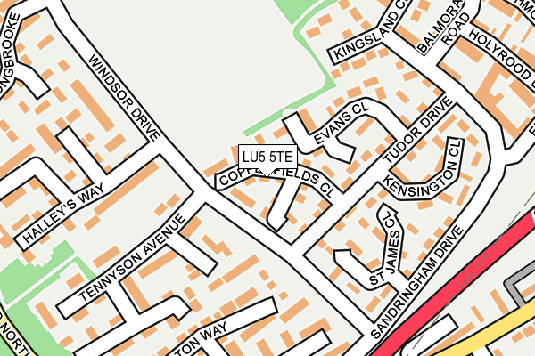 LU5 5TE map - OS OpenMap – Local (Ordnance Survey)