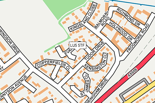 LU5 5TF map - OS OpenMap – Local (Ordnance Survey)