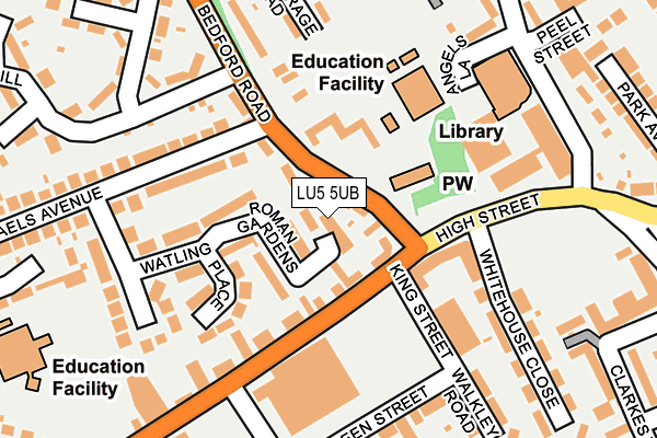 LU5 5UB map - OS OpenMap – Local (Ordnance Survey)