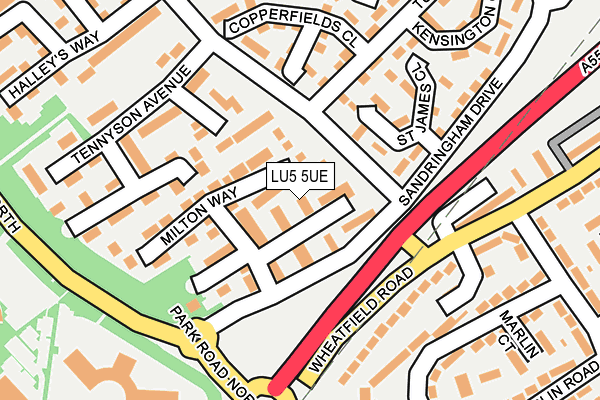 LU5 5UE map - OS OpenMap – Local (Ordnance Survey)