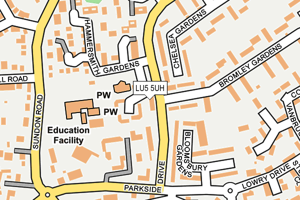 LU5 5UH map - OS OpenMap – Local (Ordnance Survey)
