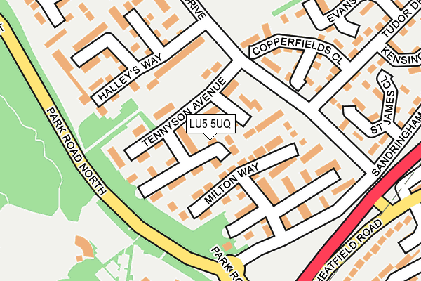 LU5 5UQ map - OS OpenMap – Local (Ordnance Survey)