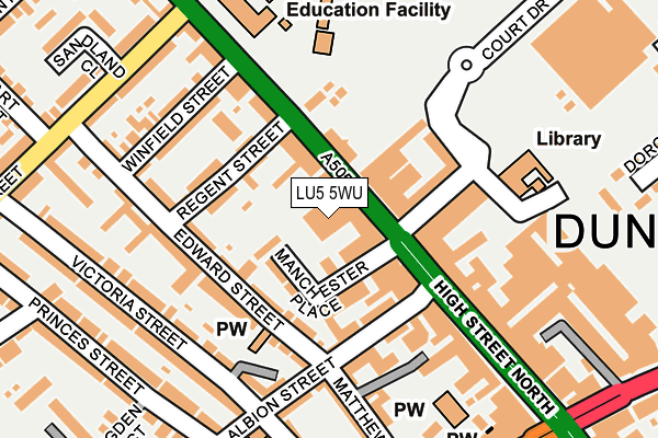LU5 5WU map - OS OpenMap – Local (Ordnance Survey)