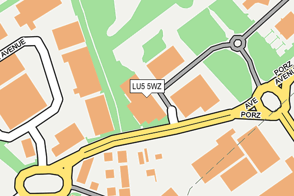 LU5 5WZ map - OS OpenMap – Local (Ordnance Survey)