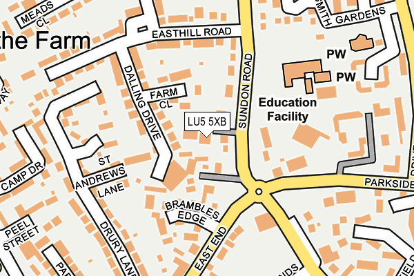 LU5 5XB map - OS OpenMap – Local (Ordnance Survey)