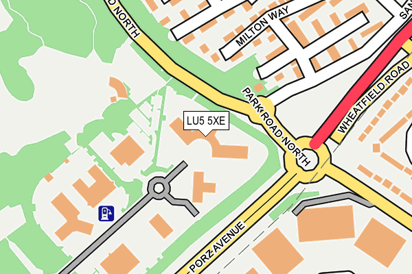 LU5 5XE map - OS OpenMap – Local (Ordnance Survey)