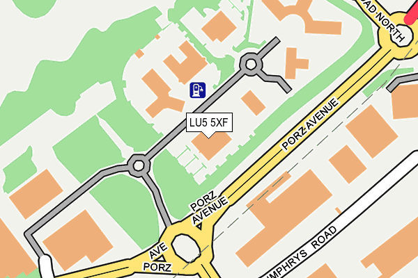 LU5 5XF map - OS OpenMap – Local (Ordnance Survey)