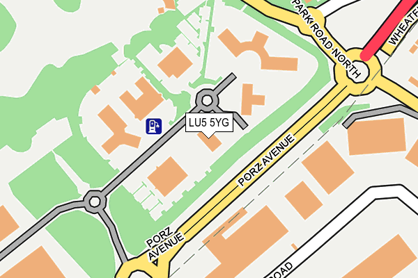 LU5 5YG map - OS OpenMap – Local (Ordnance Survey)