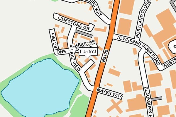 LU5 5YJ map - OS OpenMap – Local (Ordnance Survey)