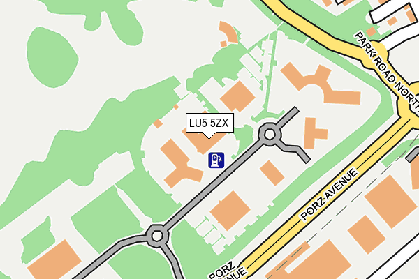 LU5 5ZX map - OS OpenMap – Local (Ordnance Survey)