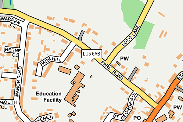LU5 6AB map - OS OpenMap – Local (Ordnance Survey)
