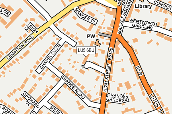 LU5 6BU map - OS OpenMap – Local (Ordnance Survey)