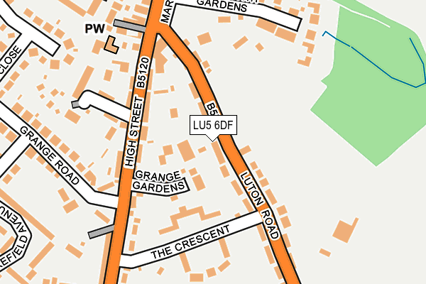 LU5 6DF map - OS OpenMap – Local (Ordnance Survey)