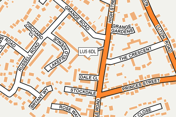 LU5 6DL map - OS OpenMap – Local (Ordnance Survey)