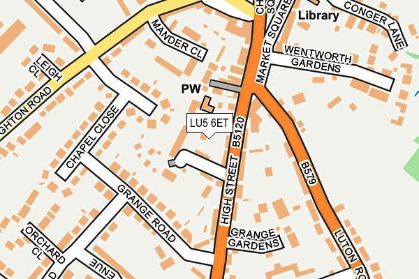 LU5 6ET map - OS OpenMap – Local (Ordnance Survey)