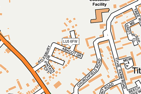 LU5 6FW map - OS OpenMap – Local (Ordnance Survey)