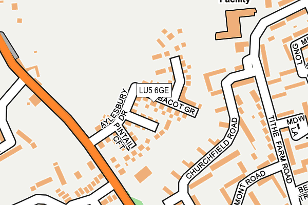 LU5 6GE map - OS OpenMap – Local (Ordnance Survey)