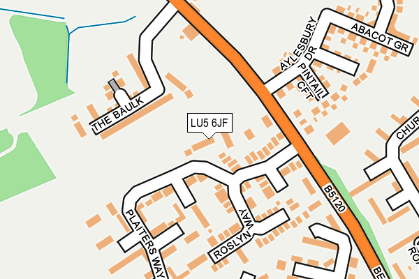 LU5 6JF map - OS OpenMap – Local (Ordnance Survey)