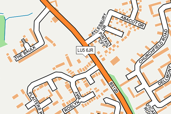 LU5 6JR map - OS OpenMap – Local (Ordnance Survey)