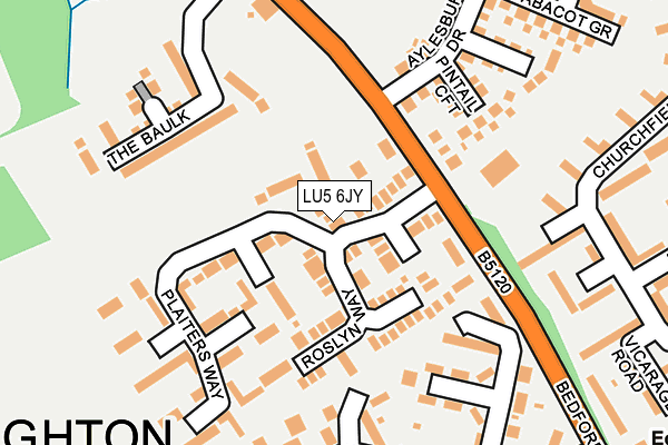 LU5 6JY map - OS OpenMap – Local (Ordnance Survey)