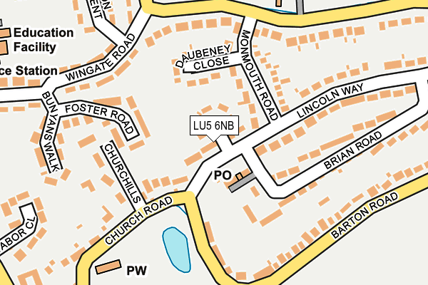 LU5 6NB map - OS OpenMap – Local (Ordnance Survey)