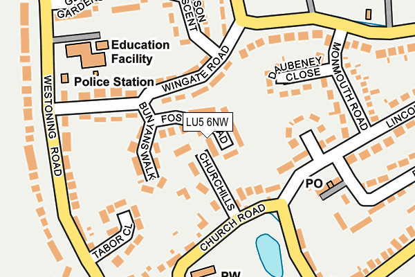 LU5 6NW map - OS OpenMap – Local (Ordnance Survey)